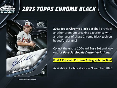 2023 Topps Chrome Black Baseball Hobby Box