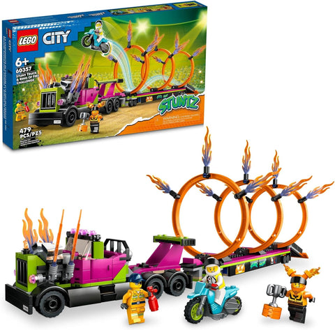 Lego City Stuntz Stunt Truck & Ring of Fire Challenge 60357