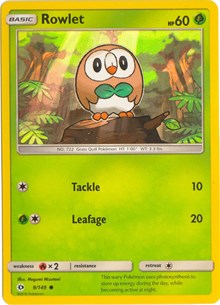 Rowlet - 9/149 (Water Web Holo) (9) [Miscellaneous Cards & Products]