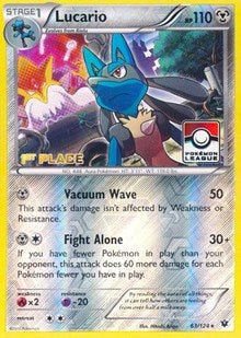 Lucario - 63/124 (League Promo) [1st Place] (63) [League & Championship Cards]