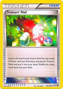Trainers' Mail (Holo) - 92a/108 (92a/108) [Alternate Art Promos]