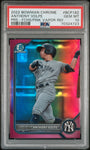 2022 Bowman Chrome BCP182 Anthony Volpe Fuchsia Pink Vapor Refractor /199 PSA 10