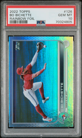 2022 Topps 126 Bo Bichette Rainbow Foil PSA 10