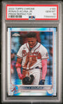 2022 Topps Chrome 165 Ronald Acuna Jr. Prism Refractor PSA 10