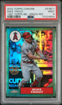 2022 Topps Chrome 1987 Topps Baseball 87BC1 Mike Trout Green Refractor /99 PSA 9