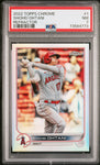 2022 Topps Chrome 1 Shohei Ohtani Refractor PSA 7