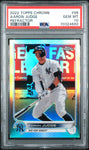 2022 Topps Chrome 99 Aaron Judge Refractor PSA 10