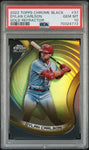 2022 Topps Chrome Black 37 Dylan Carlson Gold Refractor /50 PSA 10