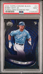 2022 Topps Chrome Black 51 Bobby Witt Jr. RC Rookie /150 Purple Mini Diamond PSA 9