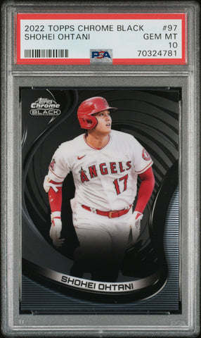 2022 Topps Chrome Black 97 Shohei Ohtani PSA 10