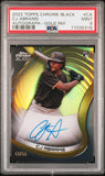 2022 Topps Chrome Black Autographs CJ Abrams RC Rookie Gold Refractor /50 PSA 9