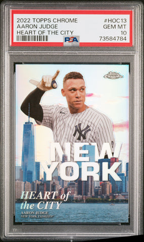 2022 Topps Chrome Heart of the City HOC13 Aaron Judge PSA 10