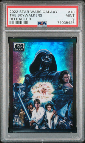 2022 Topps Chrome Star Wars Galaxy 18 the Skywalkers Refractor PSA 9