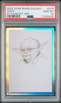 2022 Topps Chrome Star Wars Galaxy Original Trilogy Concept Art OT9 Yoda PSA 10