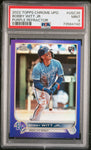 2022 Topps Chrome Update USC35 Bobby Witt Jr. RC Rookie Purple Refractor PSA 9