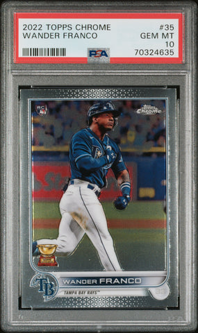 2022 Topps Chrome 35 Wander Franco RC Rookie Card PSA 10