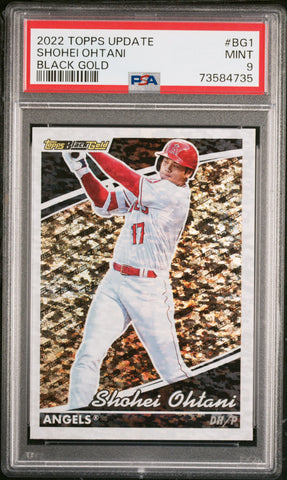 2022 Topps Update Black Gold BG1 Shohei Ohtani PSA 9