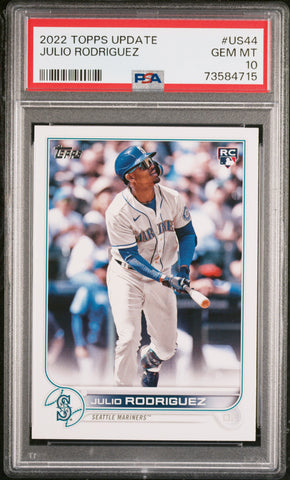 2022 Topps Update US44 Julio Rodriguez RC Rookie PSA 10