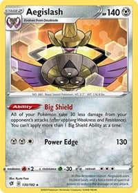 Aegislash (135/192) [SWSH02: Rebel Clash]