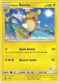 Alolan Raichu - SM65 (#56 Pikachu Stamped) (SM65) [Battle Academy]