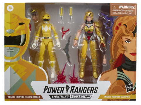 Power Rangers Lightning Collection Mighty Morphin Yellow Vs. Mighty Morphin Scorpina 2 Pack