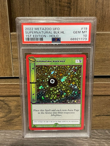 2022 Metazoo Ufo 19 Supernatural Black Hole Holo 1st Edition PSA 10