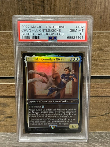 2022 Magic MTG Street Fighter Secret Lair Drop Chun-LI, Countless Kicks Foil PSA 10