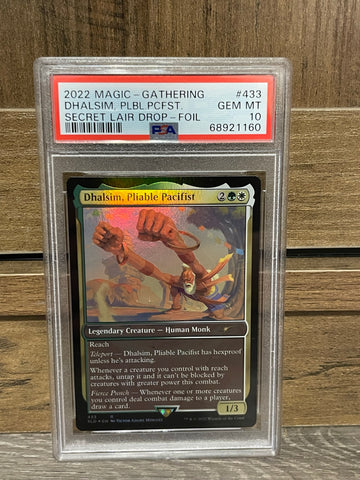 2022 Magic MTG Street Fighter Secret Lair Drop Dhalsim, Pilable Pacifist Foil PSA 10