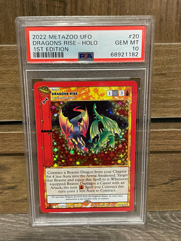 2022 Metazoo Ufo 20 Dragons Rise Holo 1st Edition PSA 10