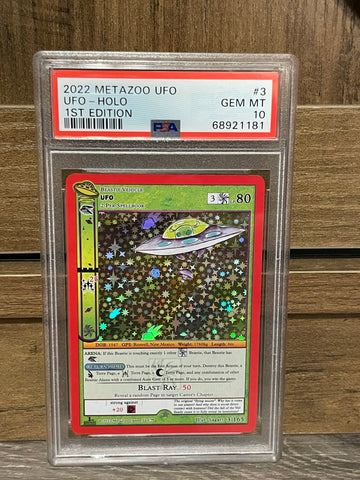 2022 Metazoo Ufo 3 Ufo Holo 1st Edition PSA 10
