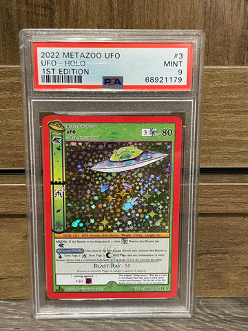 2022 Metazoo Ufo 3 Ufo Holo 1st Edition PSA 9