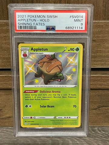 2021 Pokemon Shining Fates SV014 Appletun Holo PSA 9