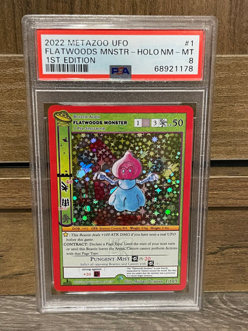 2022 Metazoo Ufo 1 Flatwoods Monster Holo 1st Edition PSA 8