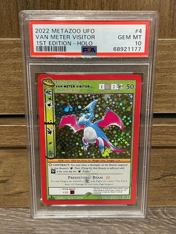 2022 Metazoo Ufo 4 Van Meter Visitor Holo 1st Edition PSA 10