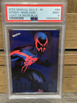 2022 Marvel Metal Universe Spider-Man #84 Spider-Man 2099 Light FX Neon Blue PSA 9