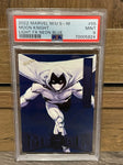 2022 Marvel Metal Universe Spider-Man #55 Moon Knight Light FX Neon Blue PSA 9