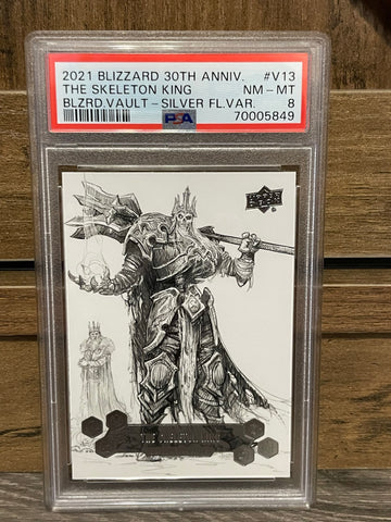 2021 Upper Deck Blizzard 30th Anniversary V13 the Skeleton King Silver Foil Variant PSA 8