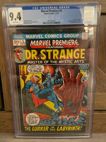 Marvel Premiere #5 Dr. Strange CGC 9.4 WHITE PAGES