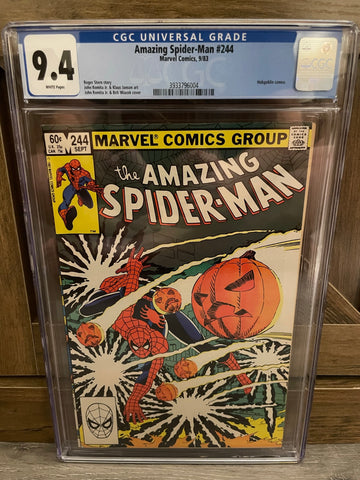 Amazing Spider-Man #244 CGC 9.4 WHITE Pages