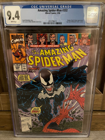 Amazing Spider-Man #332 CGC 9.4 WHITE Pages