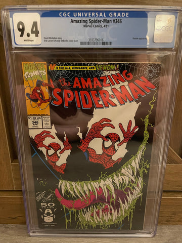 Amazing Spider-Man #346 CGC 9.4 WHITE Pages