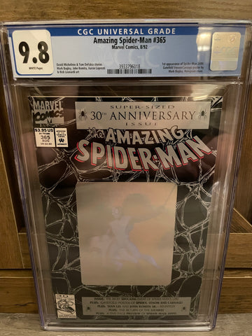 Amazing Spider-Man #365 CGC 9.8 WHITE Pages 1st Appearance Spider-Man 2099