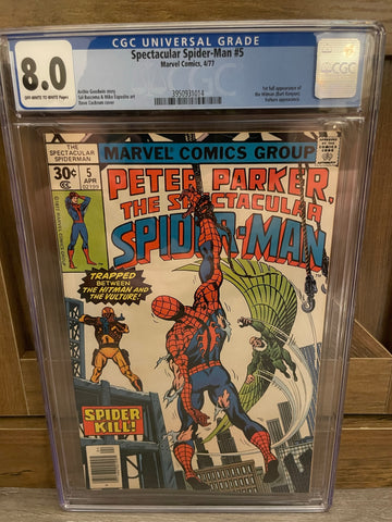 Spectacular Spider-Man #5 CGC 8.0 OW/W Pages