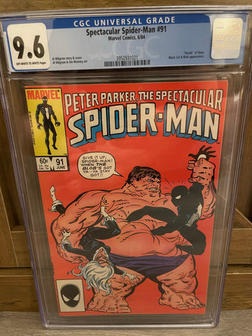 Spectacular Spider-Man #91 CGC 9.6 OW/W Pages