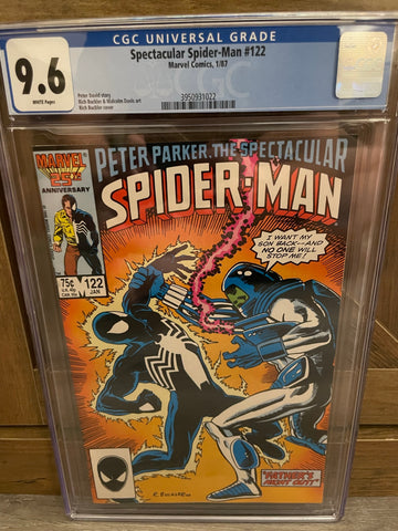 Spectacular Spider-Man #122 CGC 9.6 WHITE Pages