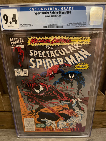 Spectacular Spider-Man #201 CGC 9.4 WHITE Pages