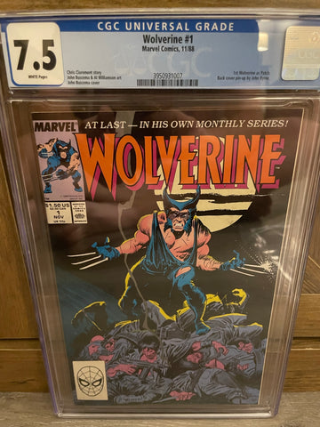 Wolverine #1 CGC 7.5 WHITE Pages