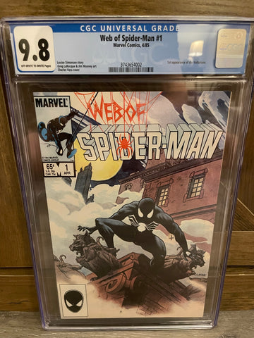 Web of Spider-Man #1 CGC 9.8 OW/W Pages