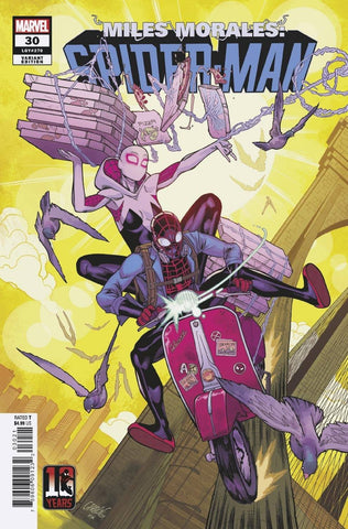 Miles Morales Spider-Man #30 10th Anniversary Variant Cover 09/29