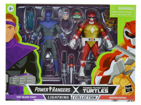 Power Rangers Lightning Collection X TMNT Morphed Raph & Foot Soldier Tommy